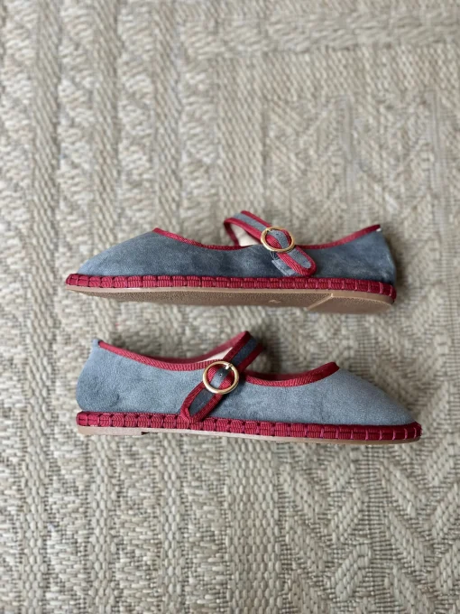 Bailarinas gris/bourdeos