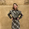 Blusa cuadros volantes