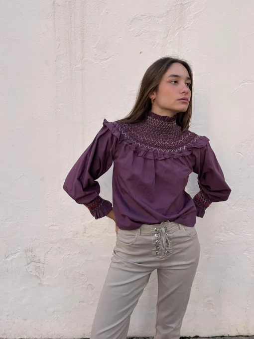 Blusa escote glitter