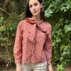 Blusa Kuadro lazada teja