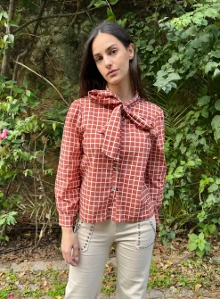 Blusa Kuadro lazada teja