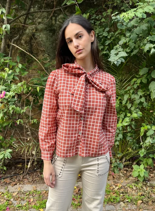 Blusa Kuadro lazada teja