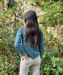 Blusa kuadro lazada verde