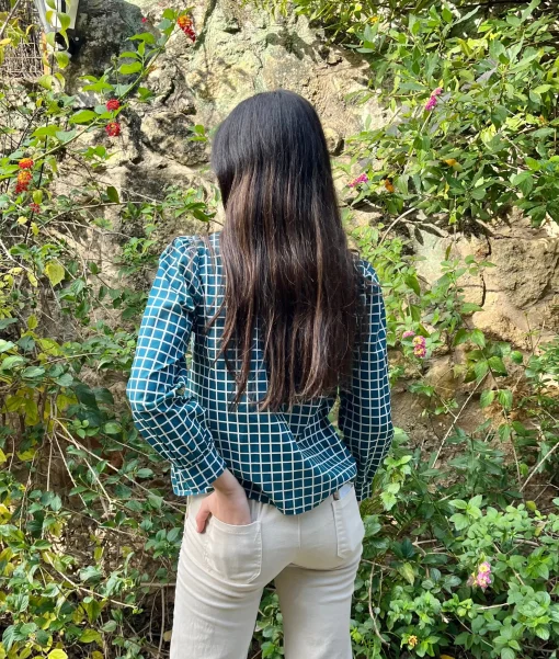 Blusa kuadro lazada verde