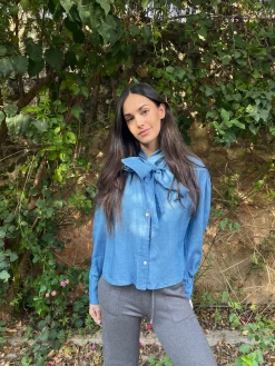 Blusa lazada vaquera