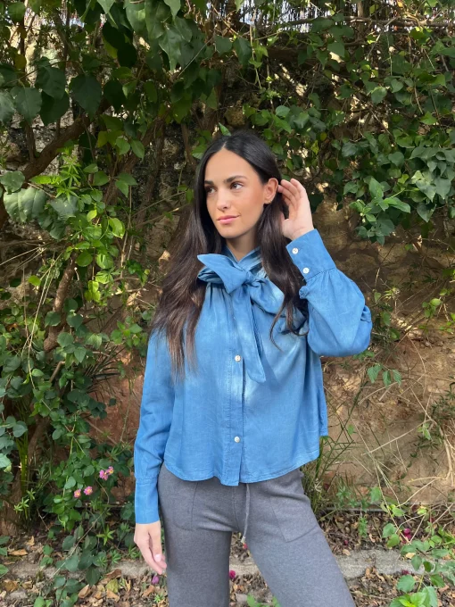 Blusa lazada vaquera