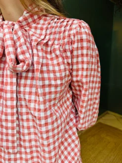 Blusa lazada vichy teja