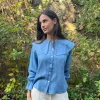 Blusa Vaquera cuello bobo