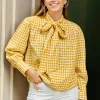 Blusa vichy lazada mostaza