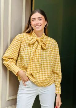 Blusa vichy lazada mostaza