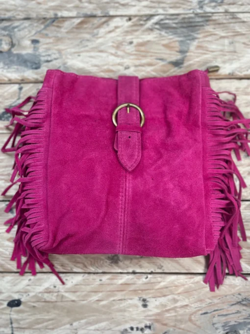 Bolso flecos hebilla