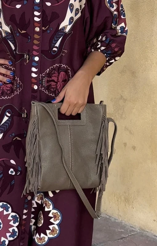 Bolso flecos piel