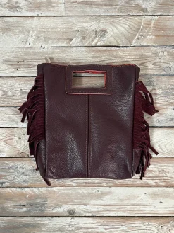 Bolso flecos piel
