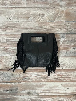 Bolso mini flecos piel