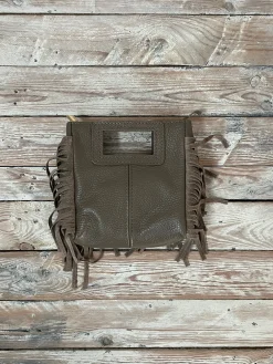 Bolso mini flecos piel