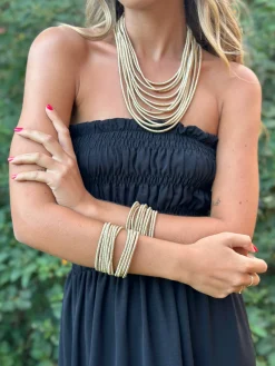 Brazalete cordones dorado