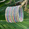 Brazalete cristales blancos multicolor