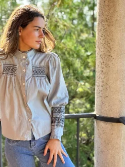 Camisa Cuarteles gris