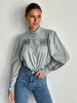Camisa Cuarteles gris
