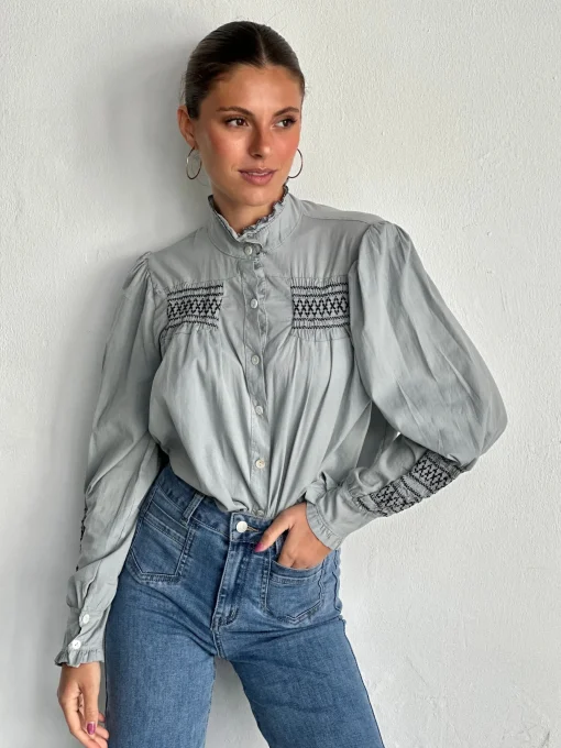 Camisa Cuarteles gris