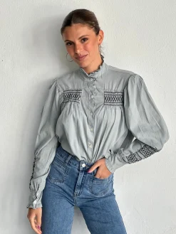 Camisa Cuarteles gris