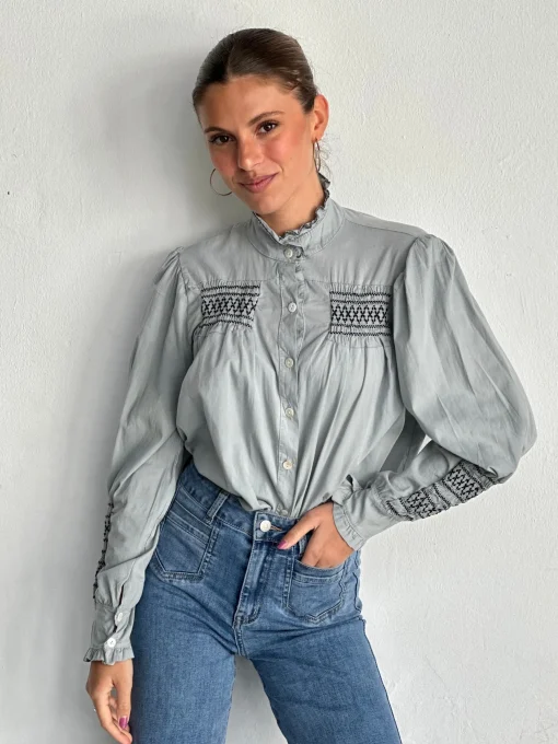 Camisa Cuarteles gris