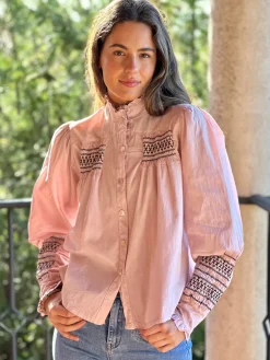Camisa Cuarteles rosa