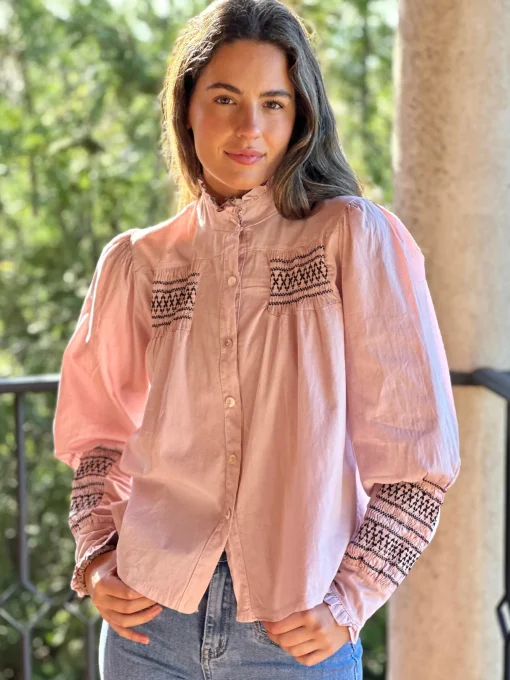 Camisa Cuarteles rosa