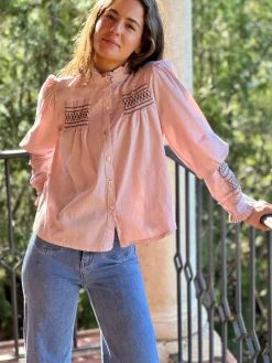 Camisa Cuarteles rosa