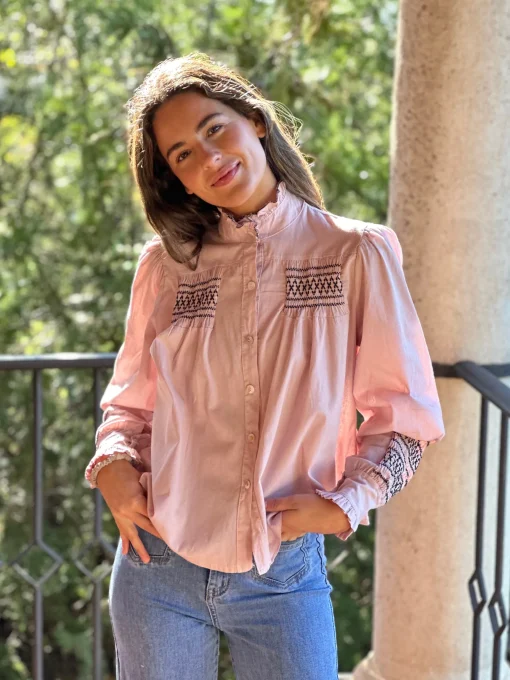 Camisa Cuarteles rosa