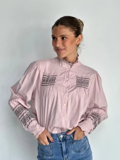 Camisa Cuarteles rosa