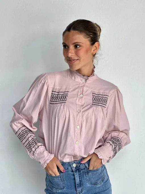 Camisa Cuarteles rosa
