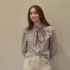 Camisa lazo estampada Sagun