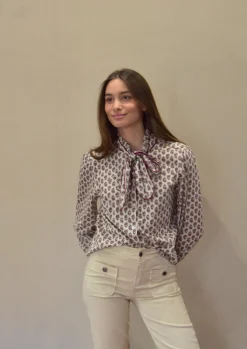 Camisa lazo estampada Sagun