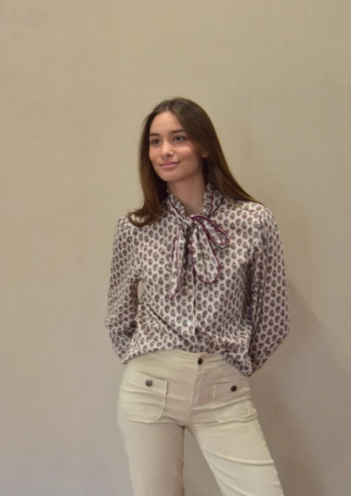 Camisa lazo estampada Sagun