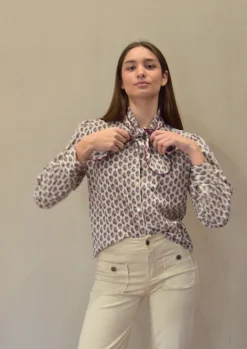 Camisa lazo estampada Sagun