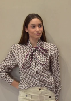 Camisa lazo estampada Sagun