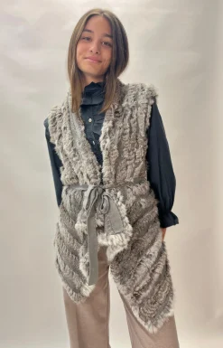 Chaleco pelo Gris