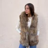 Chaleco pelo natural cuello