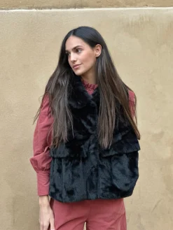 Chaleco pelo sintético