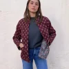 Chaqueta acolchada reversoble burdeos