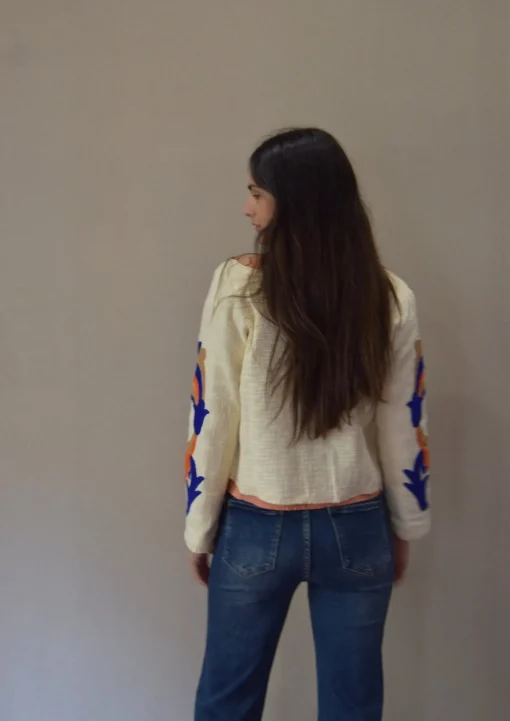 Chaqueta bordada Rosso