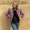 Chaqueta buganvilla estampada