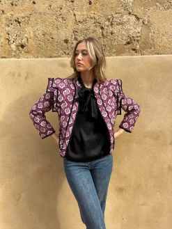 Chaqueta buganvilla estampada