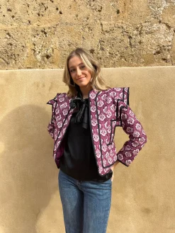 Chaqueta buganvilla estampada