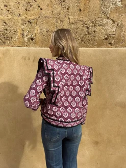 Chaqueta buganvilla estampada