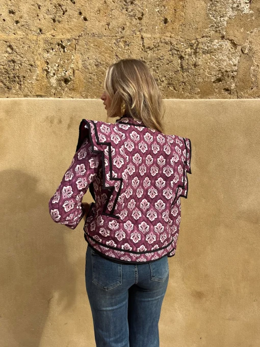 Chaqueta buganvilla estampada