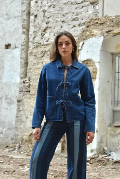 Chaqueta Denim lazos