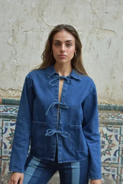 Chaqueta Denim lazos