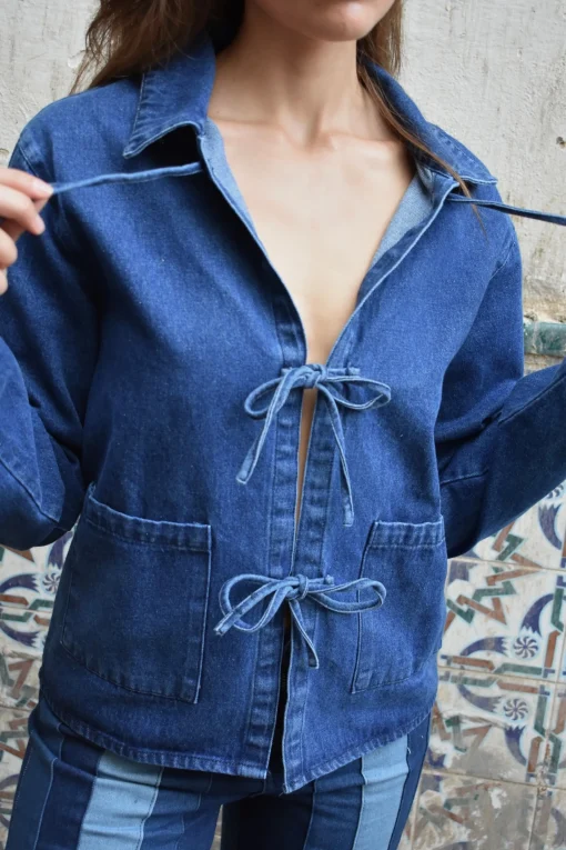 Chaqueta Denim lazos